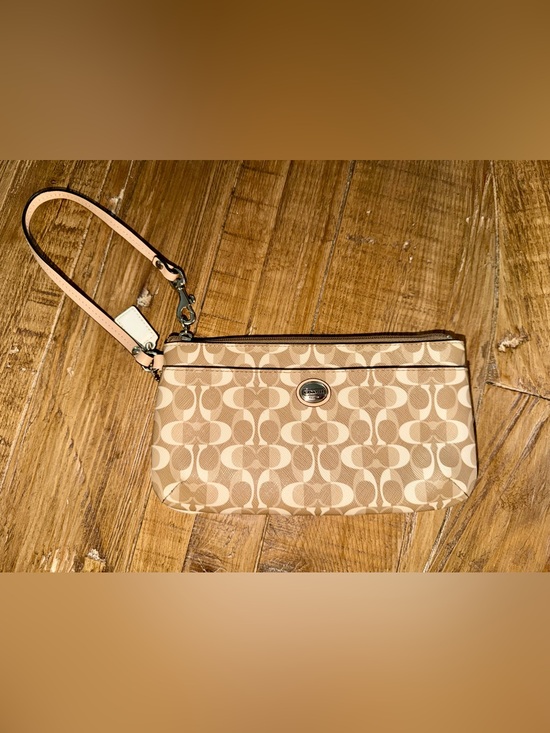 Coach Handbags - Coach Signature Peyton Dream C Go-Go Wristlet / Wallet - neutral colorway 🐚